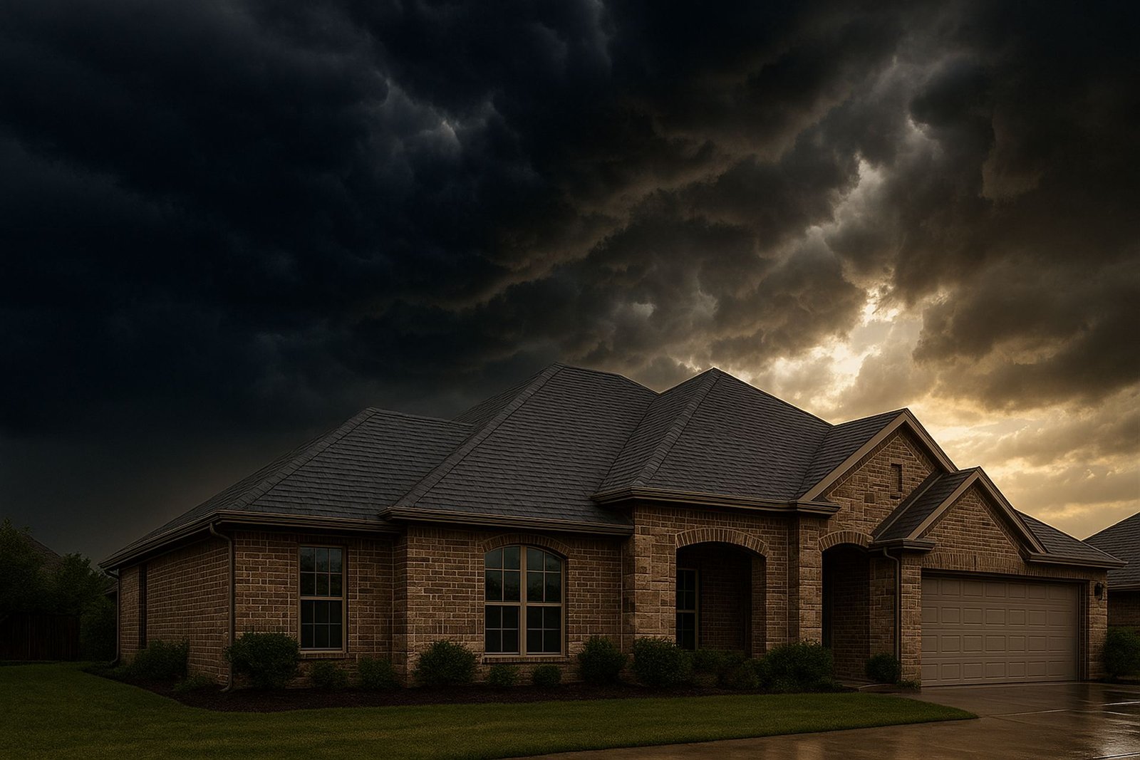 Casa expuesta a una tormenta en DFW
