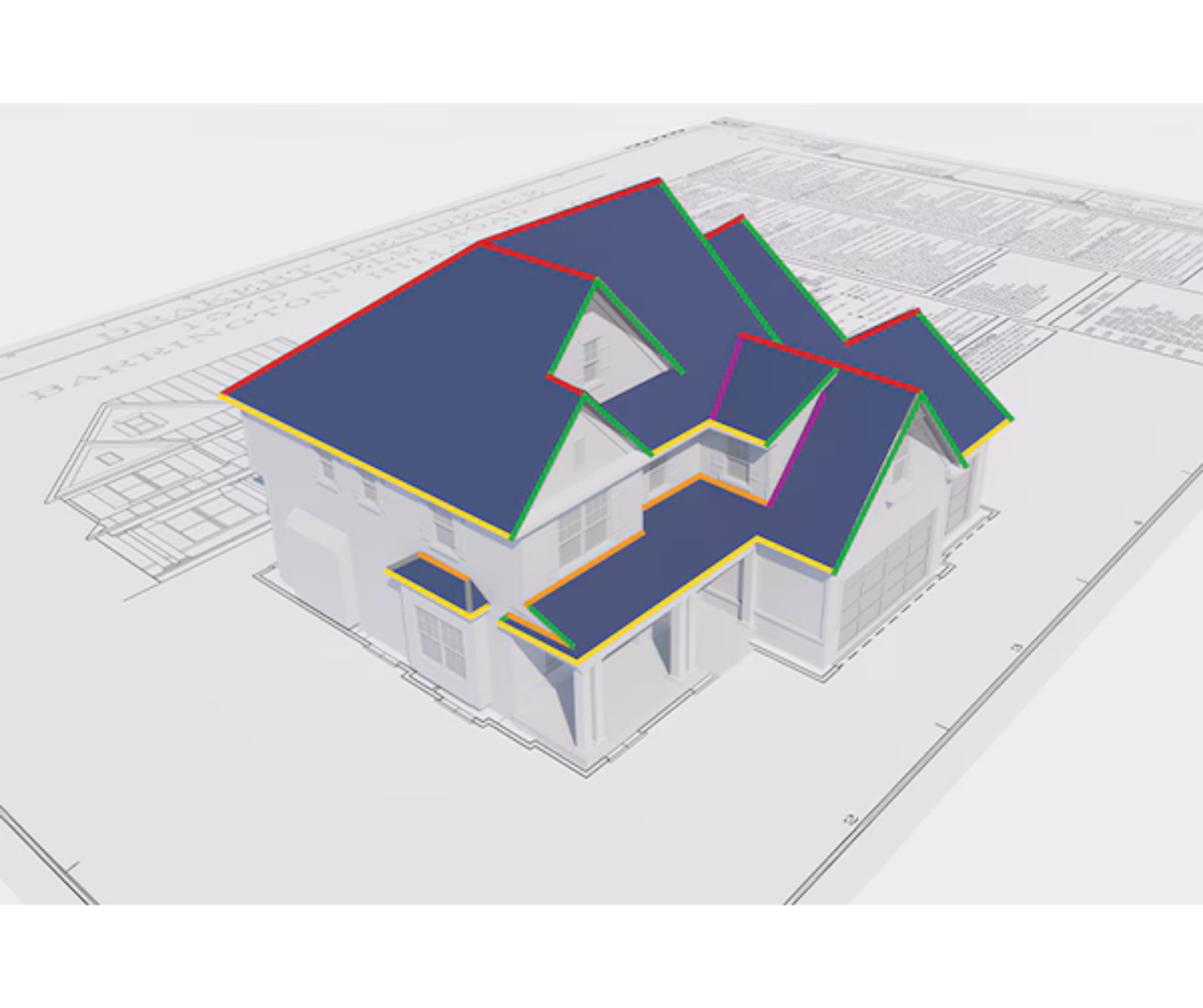 Roof aerial view